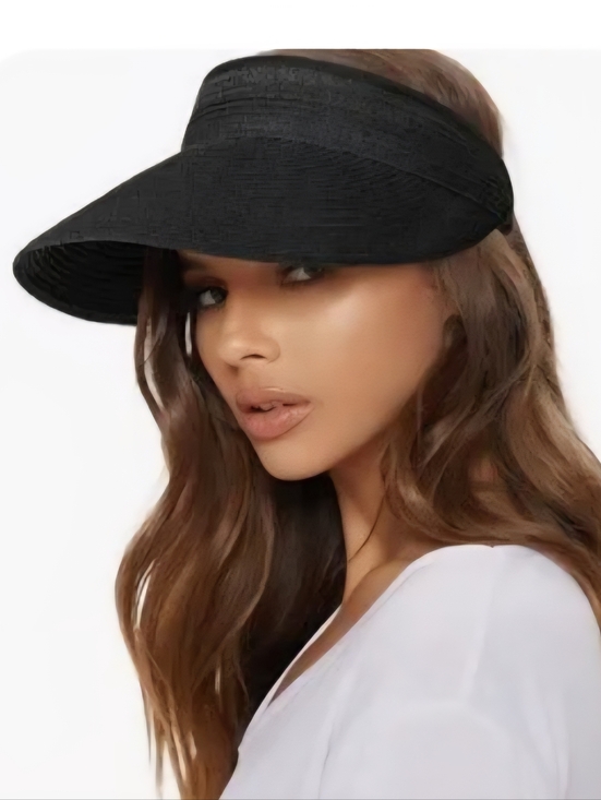 Furtalk Stylish Black Oversized Packable Visor - Picture 7 of 7